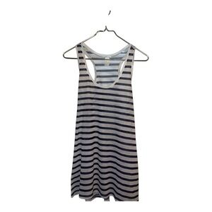 Striped Sleeveless Tank Top dress H&M basic Sheer Coverup
